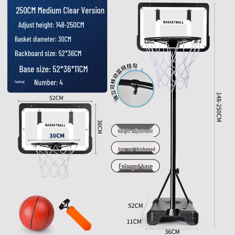 Kids Adjustable Outdoor Basketball Hoop