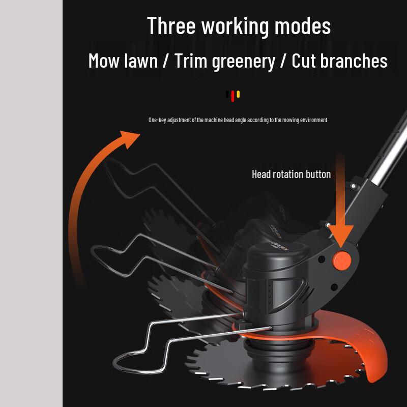 Laipusen Akku-Hand-Gartenschneider & Rasenmäher CN-Stecker (Adapter enthalten)