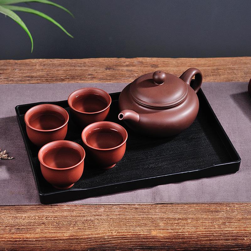 Yixing Large Capacity Purple Clay Teapot with Tea Cup Set for Home Use, Single Pot Kung Fu Tea Set.
