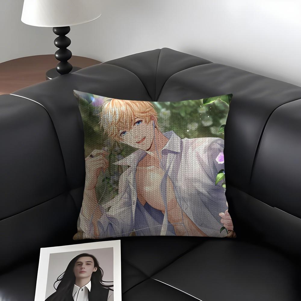 Mr Love Queens Choic Kiro Cushion Cover Natural Linen Organic Fabric DoubleSided Printing Sofa Home Decor Gift Pillow Case