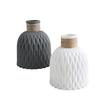 1PC Pineapple Pattern Twine Imitation Ceramic Plastic Vase Simple Water Wave Pattern Flower Arrangement Vase