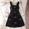 Girls' Fashionable Black Dress for Children. Summer Children's Simple Princess-style Dress