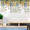 Grüne Pflanze Ranke Blume Schmetterling Wandaufkleber Selbstklebend Abnehmbar Wohnzimmer Schlafzimmer Heimdeko Hintergrund Wandkunst
