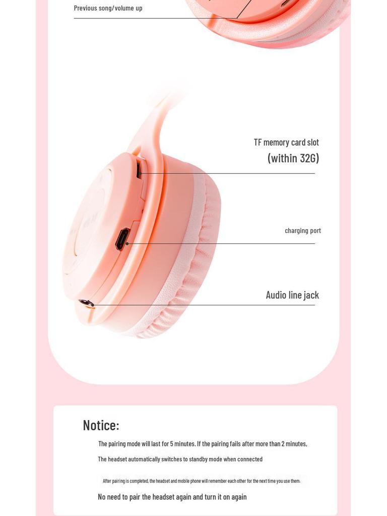 Y08 Macaron Over-Ear Faltbares Kabelloses Bluetooth Headset mit Kartensteckplatz für Studenten
