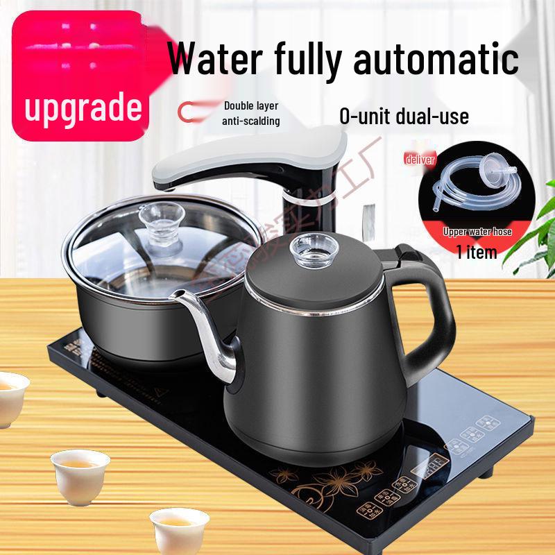 Automatic Water-Filling Tea Set with Induction Cooker: Teapot, Tray, and Kettle for Living Room