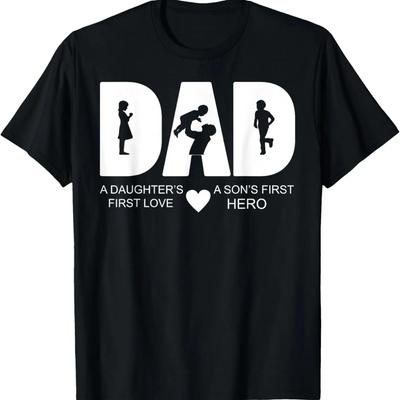 Dad Daughter And Son Quote Old Dad Or New Dad Design For Men T-Shirt