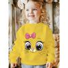 European sizes Kawaii Animal Cat Face Sweatshirt for Kids, Winter, Daily Casual Crew Neck Pullover Without Hood, Holiday Party Birthday Gift