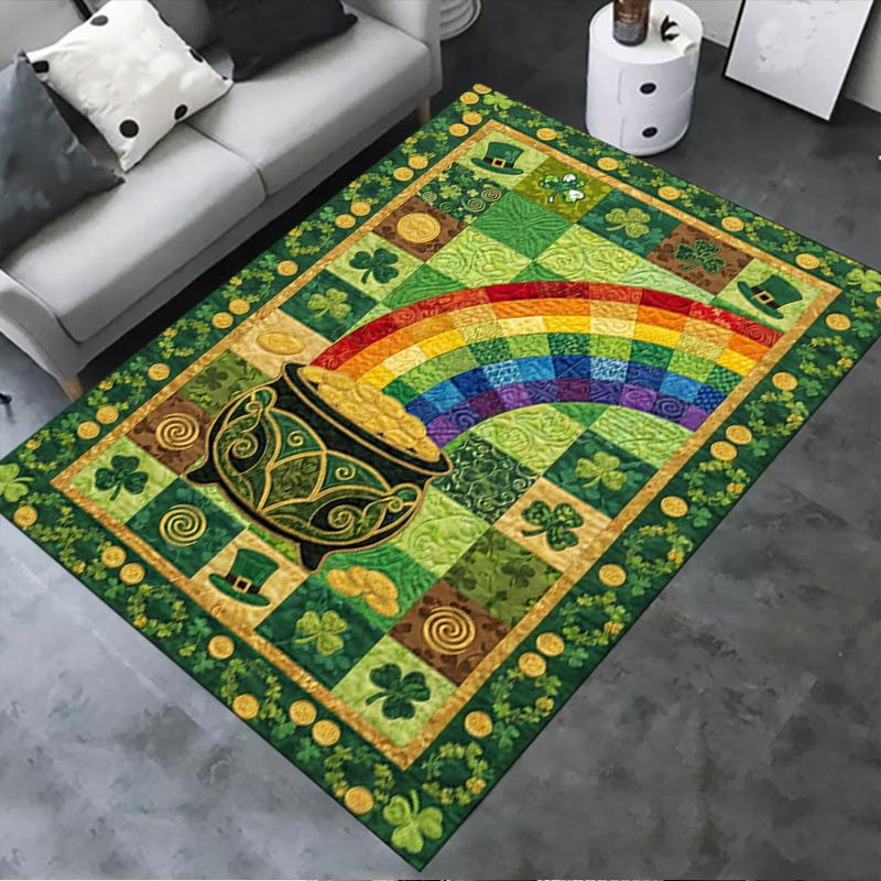 2025 New Coins&Rainbows Carpet Rug for Living Room Bedroom Home Sofa Decoration,Kids play Non-slip Floor Mat116
