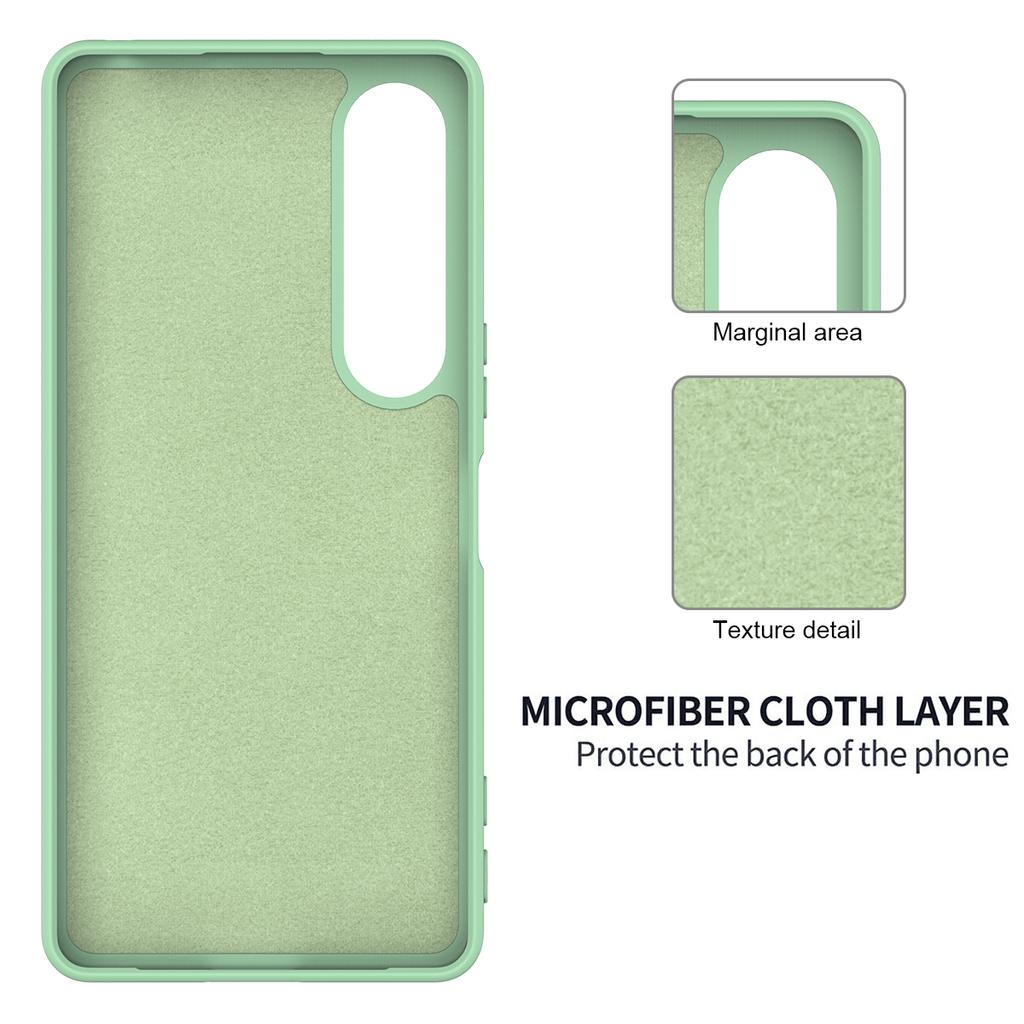 For Sony Xperia 1 VII Liquid Silicone Case Phone Back Cover with Hand Strap