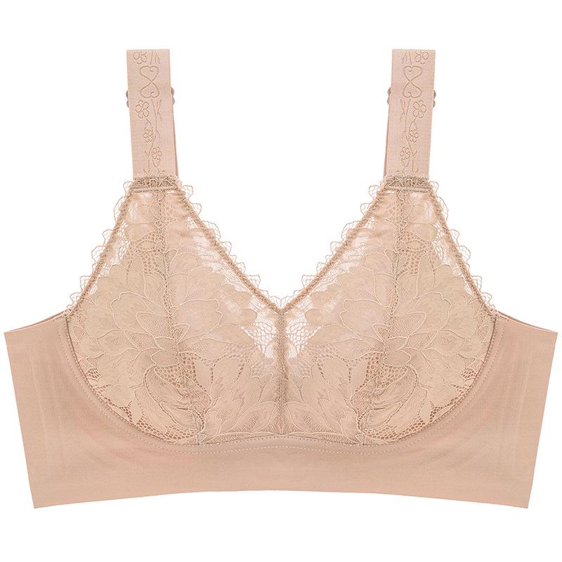 Large Bust Anti-Sag Wireless Full Coverage Bra for Plus Size Women 34/75 EFG