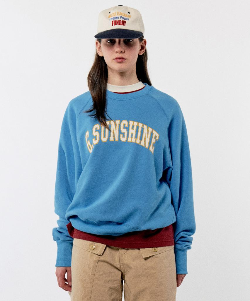 GOLDEN SUNSHINE G.S Raglan Sweatshirts_Azure Blue