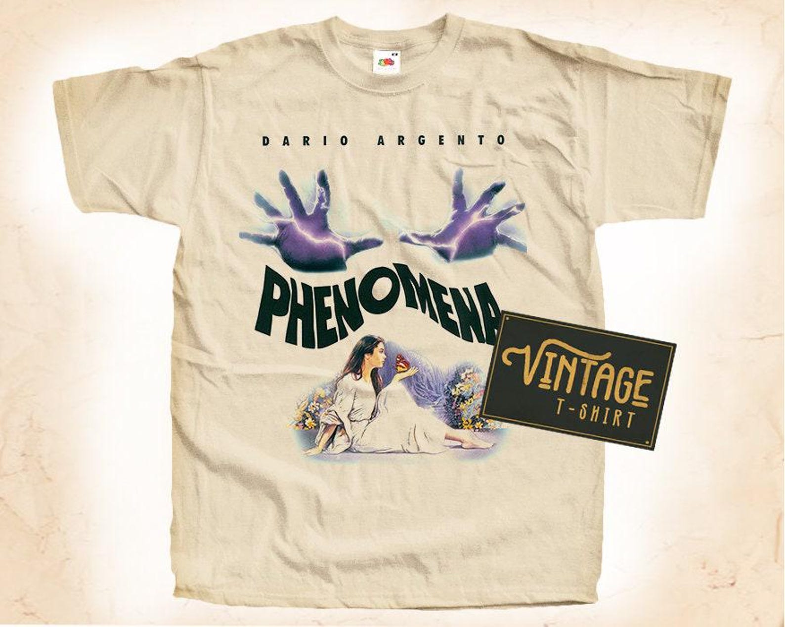 PHENOMENA T-Shirt Tee Natural Vintage Cotton Movie Poster Beige All Sizes S M L XL 2X 3X 4X 5X L