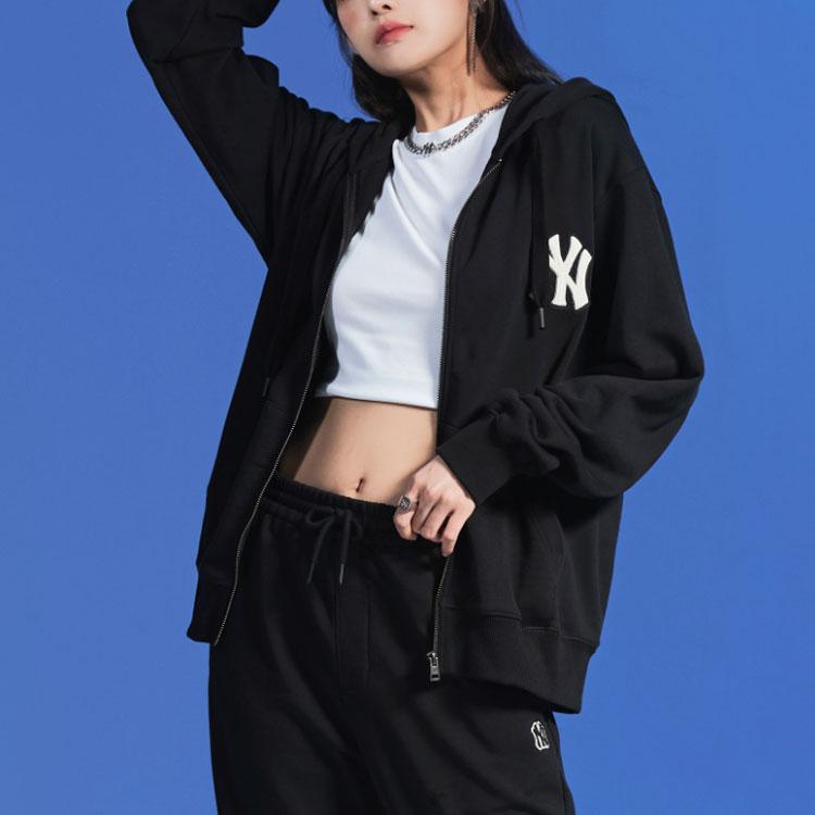 New MLB Base Logo Sweatshirts Unisex Black 3ATRB0124-50BKS