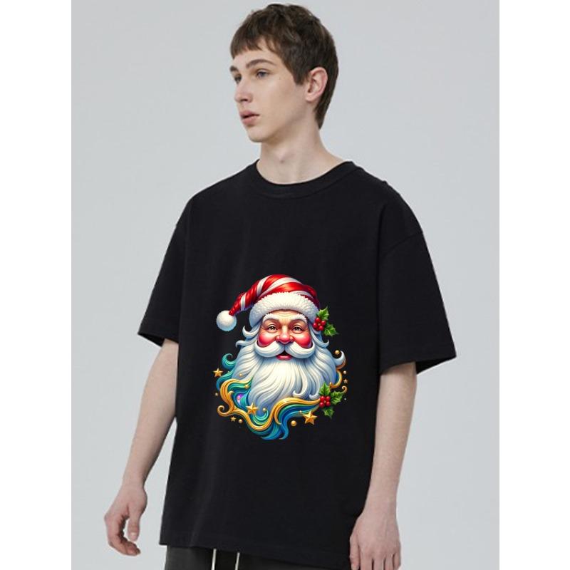 Weihnachts-T-Shirt Schwarzer Weihnachtsmann für Weihnachtsfeier