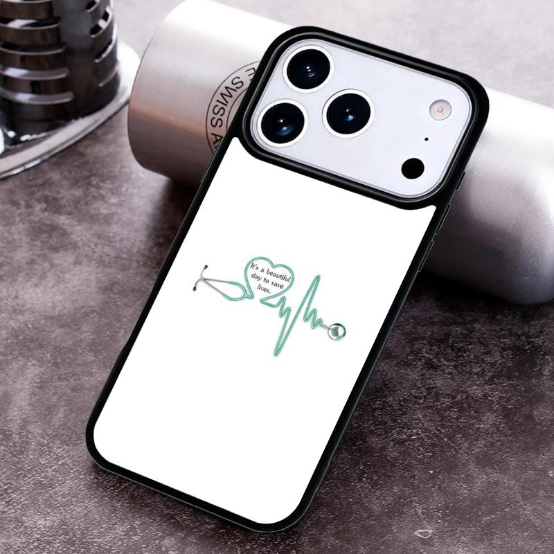 Krankenschwester Herz Krankenpflege Handyhülle für iPhone 17 16 15 Pro Max Air 14 13 12 11 Plus Stoßfeste Capa Hülle
