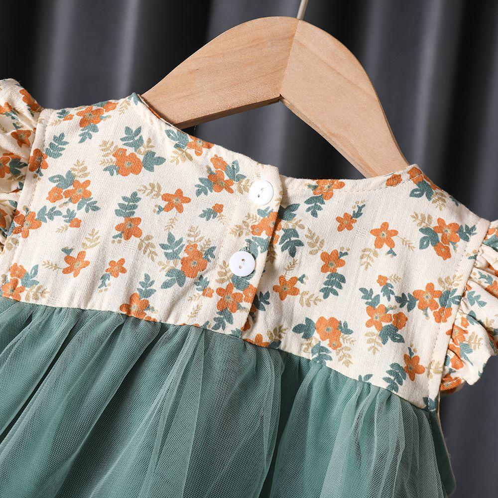 Mädchenkleid Sommerkleid Kinder Gaze Kleid Sommer Mädchen Baby Mädchen Blumen Prinzessinnenkleid