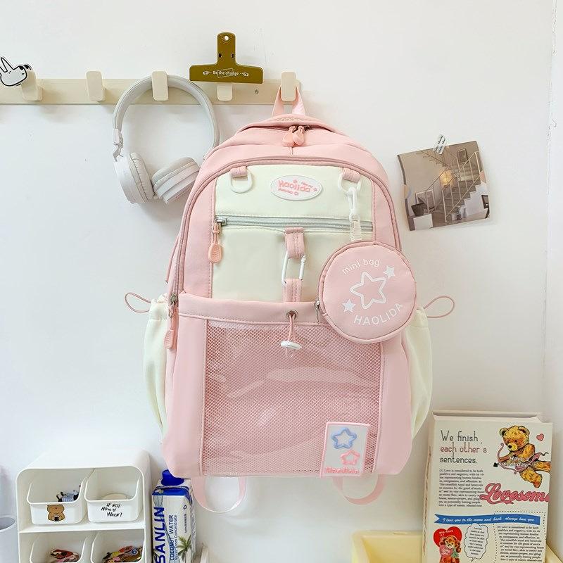 Junior High School Students High-quality Men and Women with the Same Large-capacity Schoolbag Versatile Pain Bag Cute College Style Backpack