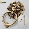 Antique Brass Lion Head Door Knocker & Pull Handle for French Doors