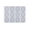 Round Silicone Mold 9 Cavity Circle Button Pendant Resin Epoxy Mold with Hole Casting Mold DIY Wind Chimes Keychain Jewelry Making Tool for Beginners