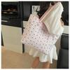 Summer large-capacity shoulder bag bow casual shoulder bag trendy student class commuting tote bag
