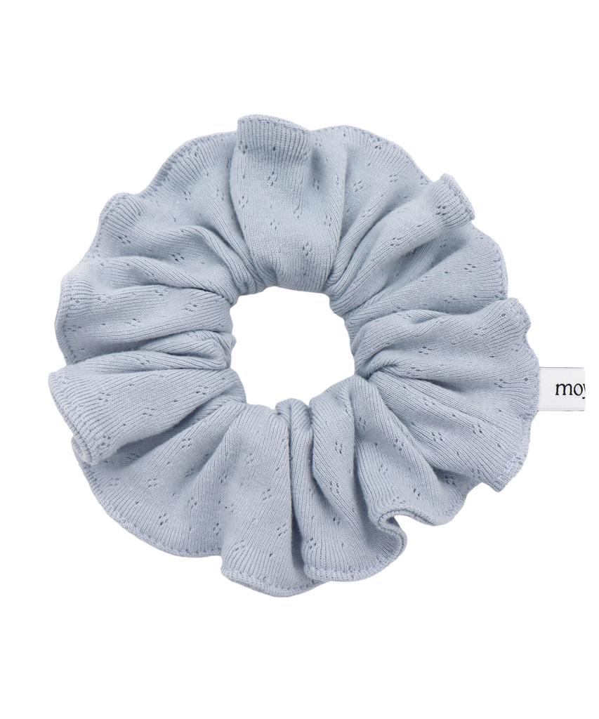 Moyora Diamond Knit Punching Scrunchie [Mute Blue]