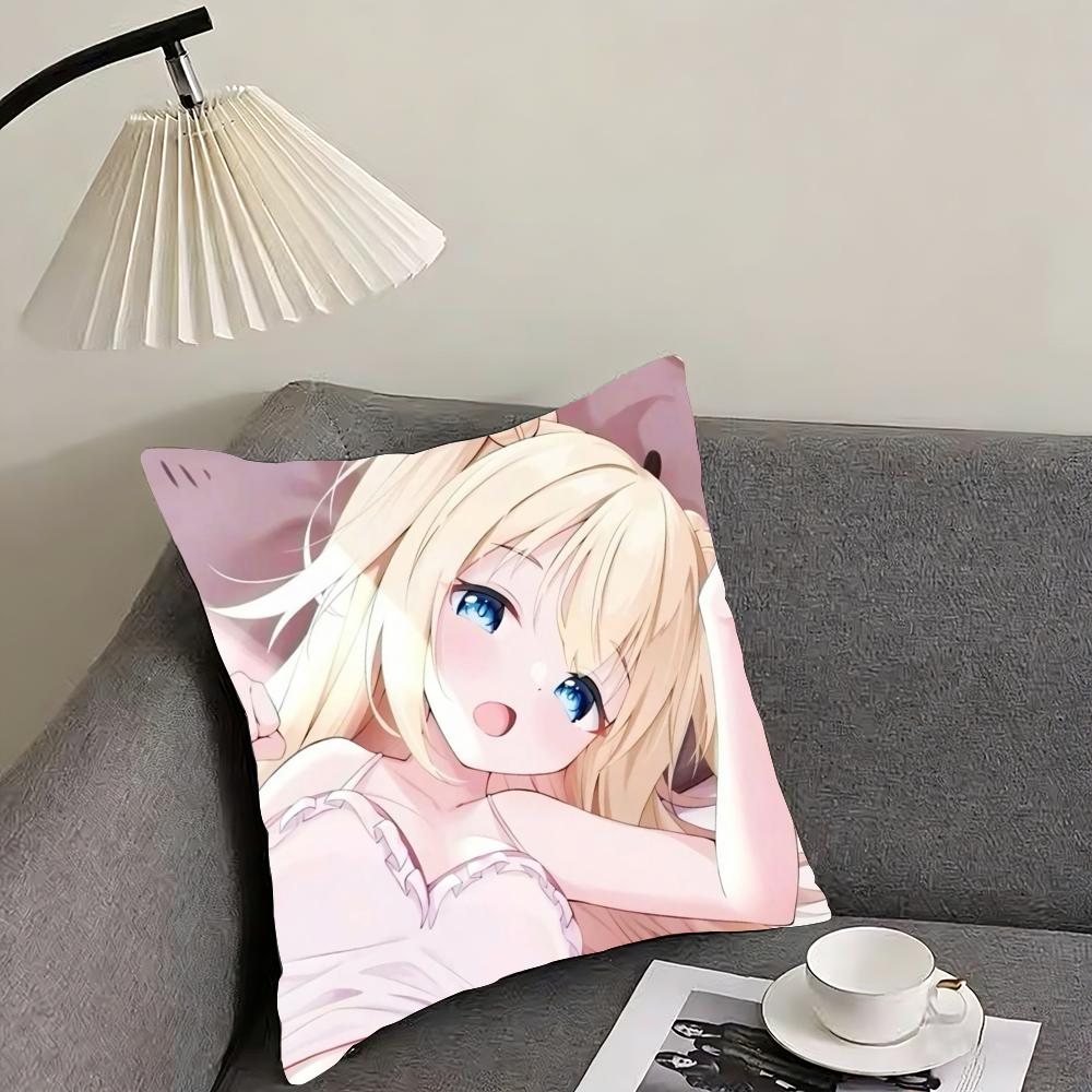Chocola Nekopara Anime Cushion Cover Reversible Plush Pillow Cover – For car, sofa, bedroom, perfect as a gift.