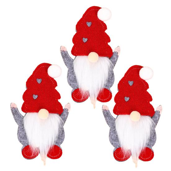 

3 шт. рождественский держатель для столовых приборов праздничный безликий гном сумка для столовых приборов вилка нож рождественский декор для кухни обеденный стол A