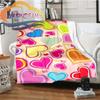 Love-miss You-gift for Girlfriend Fluffy Blanket Flannel Warmth Soft Plush Sofa I Love You Heart Pattern Blanket Tourist