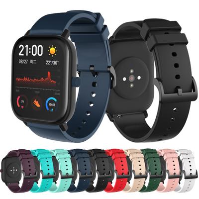 רצועת סיליקון רכה עבור Xiaomi Amazfit GTS/GTS 2 / Mini צמיד חכם עבור Xiaomi Amazfit Bip S/U / Pro רצועה צמיד