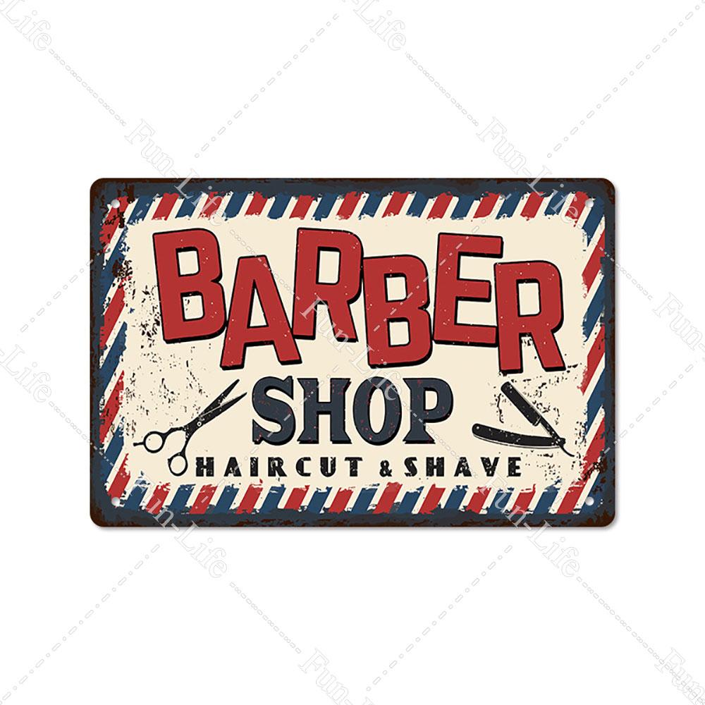 2024 New Barbershop Retro Plate Poster Vintage Home Decor Retro Metal Tin Signs Pub Car Garage Wall Art Home Decor 20x30cm