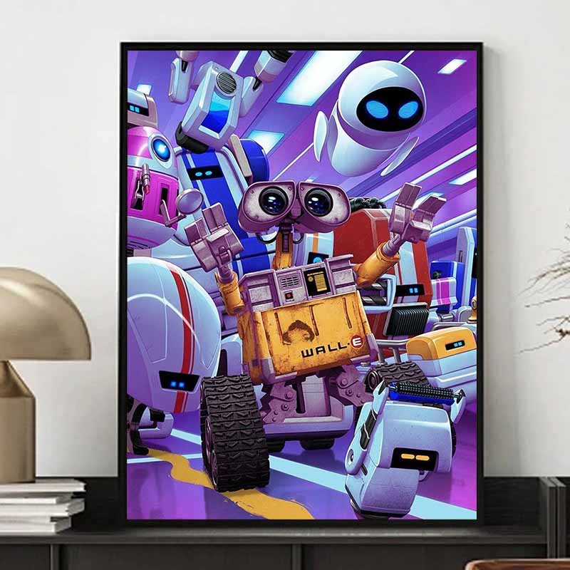 Disney Diamond Painting WALL-E Space Carnival Illustration 5D DIY Diamond Painting Embroidery Set Round Diamond Art Mosaic Home Decor