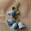 Hanging Decors Cute Bellflower Ornament for Backpacks Keychains Knitted Pendant