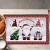Weihnachts-Platzsets Baum-Muster Tischsets Hitzebeständige Leinen-Platzsets für Esszimmer- und Küchendekor für Festtagsmahlzeiten, Zusammenkünfte, Partytisch