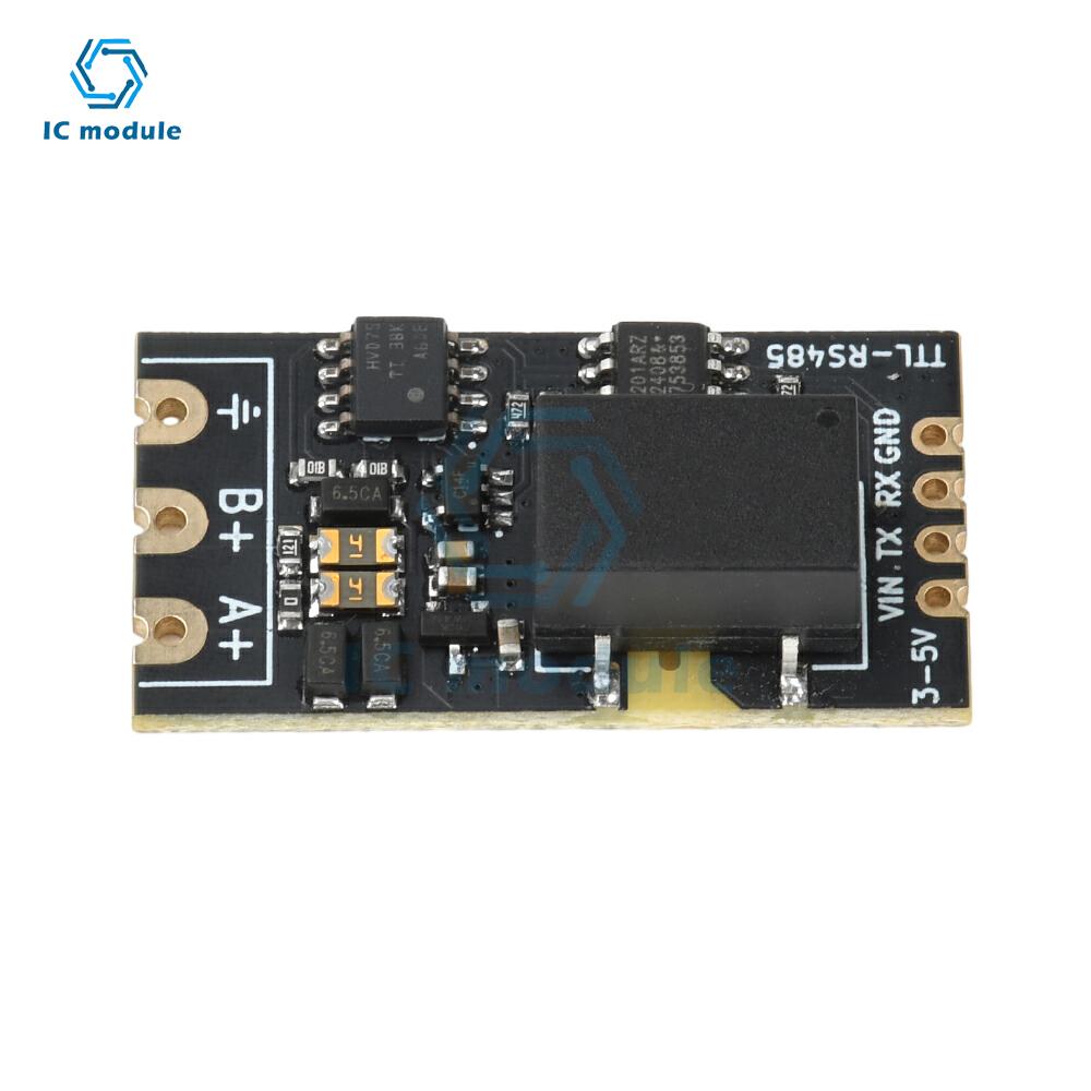 DC 3.3V/5V Lsolated TTL to RS485 Level Module Serial Port Auto Commutation High-speed Communication Rate Up to 2Mbps