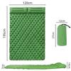 Foldable double inflatable mattress, tourist sleeping mat with pillow