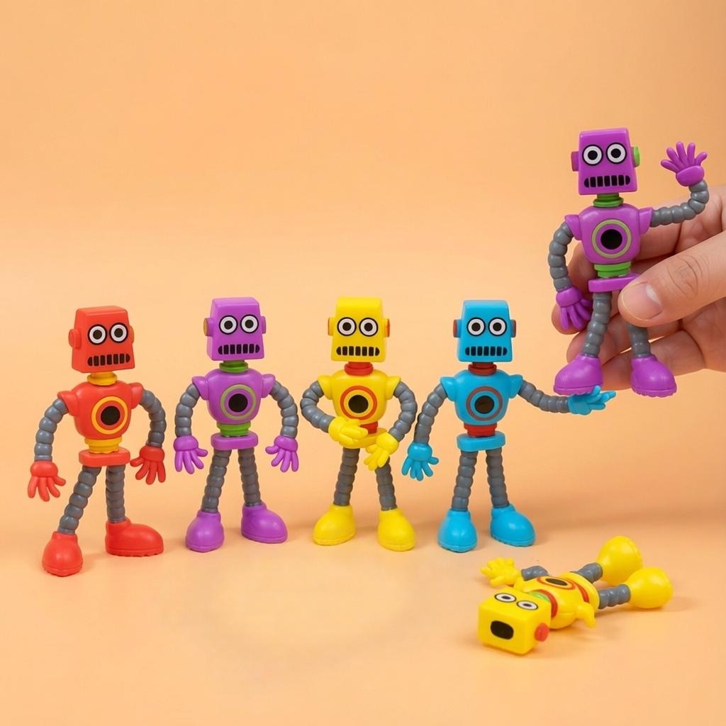 Creative Twistable Wire Robot Toy Poseable Fun Gag Gift For Kids Adults Stress Relief Fidget Toy Unique Home Desk Decoration