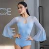 Women's National Standard Latin Jumpsuit Clothes Women's Dance Top Round Neck Training Modern Dance Jazz Bodysuit for Women
