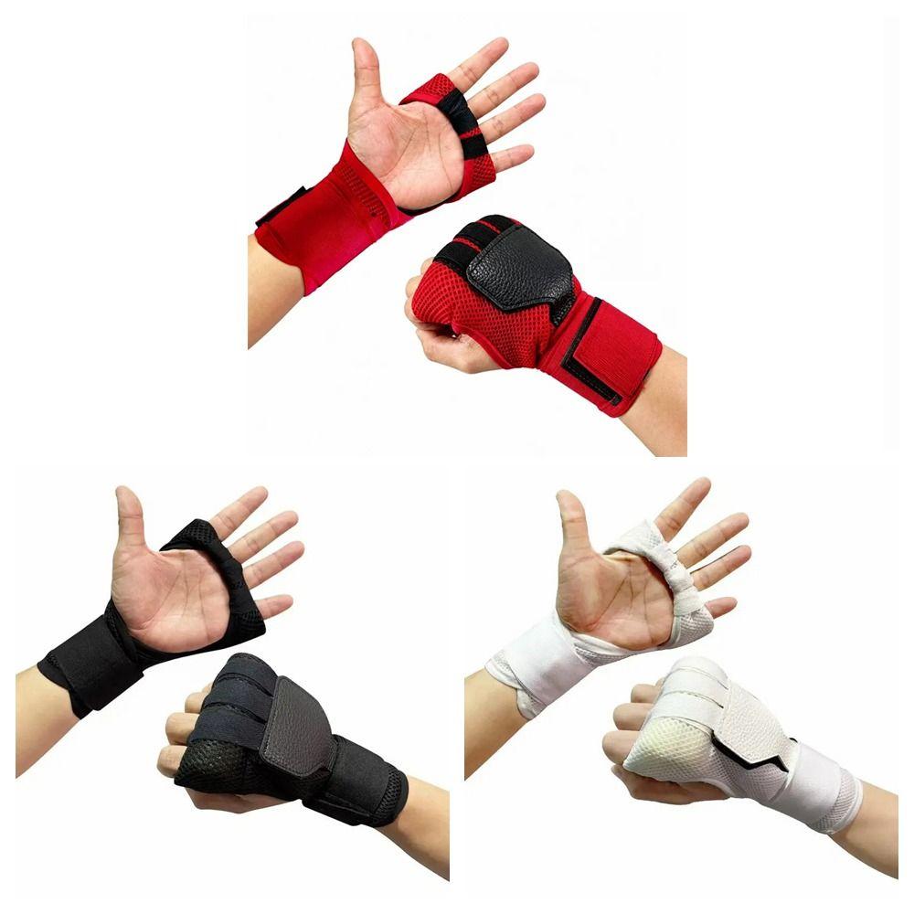 Polyester Boxhandschuhe Stoßdämpfend Sparring-Fäustlinge Schnellverschluss Training Schutz Kickboxen Wettkampf