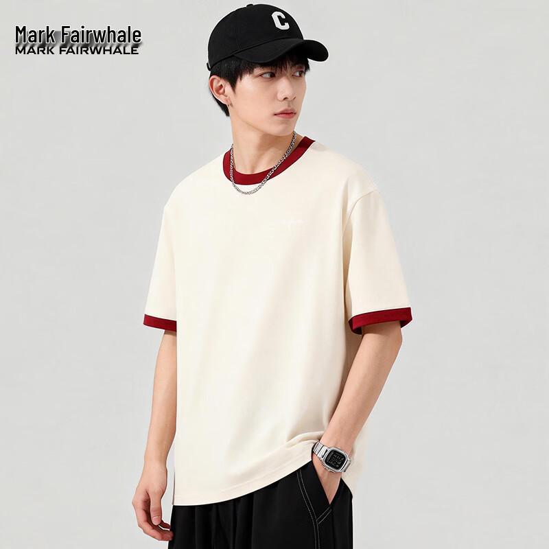 

Mark Fairwhale Unisex Color Block Pure Cotton T-Shirt L