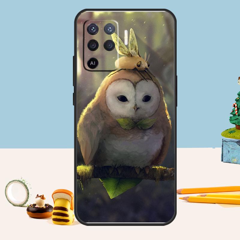Animal Owl For OPPO A98 A78 A58 A53 A54 A57 S A52 A72 A17 A77 A74 A94 A5 A9 A53 A15 A16 A76 A96 Case