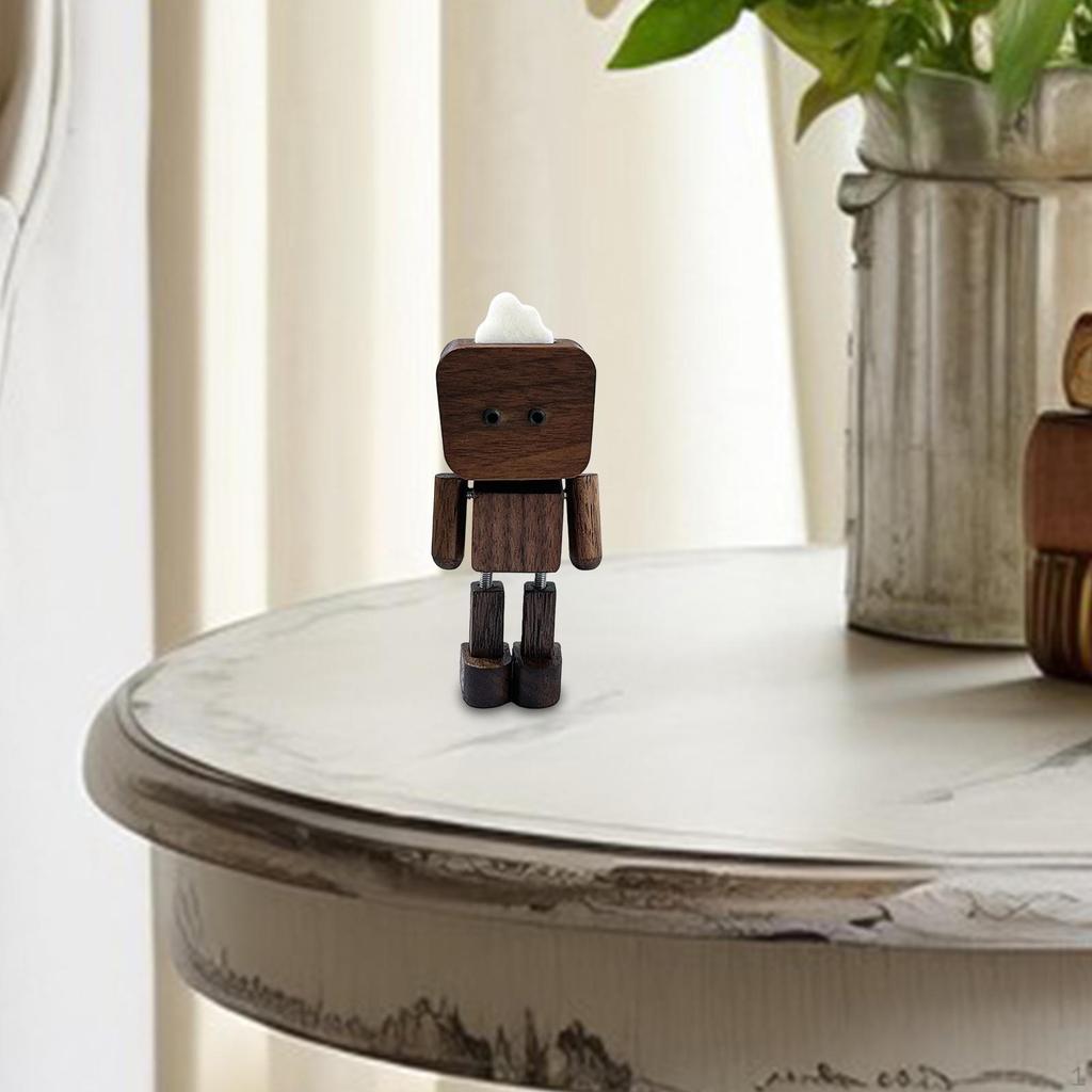 Schüttelnder Holzmann Figur Auto Armaturenbrett Deko Tischdekoration für