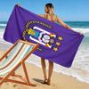 Goldenes Kronen-Emblem Harmonie Druck Strandtuch, schnell trocknend, geeignet für Reisen, Outdoor-Sport, Joggen, den Strand und Schwimmen, Geschenk