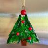 Crystal Christmas Tree Ornaments Clear Wreath/Tree Christmas Hanging Ornament for Holiday Indoor Outdoor Home Decor