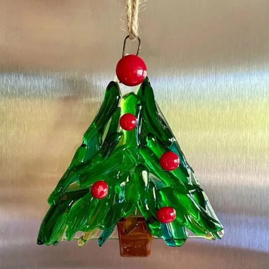 Crystal Christmas Tree Ornaments Clear Wreath/Tree Christmas Hanging Ornament for Holiday Indoor Outdoor Home Decor