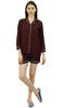 Bimba Button-Down Shirt With Elastic Waist Shorts 2 Pcs Full Sleeve Night Wear