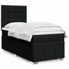Box Spring Bed with Mattress Black 90 x 190 cm Fabric