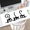 Large Cute Mouse Pad Kawaii Black Cat Kitten Game Keyboard Mat XxL Computers Accessories Xmm Table Pads Office Carpet Mats