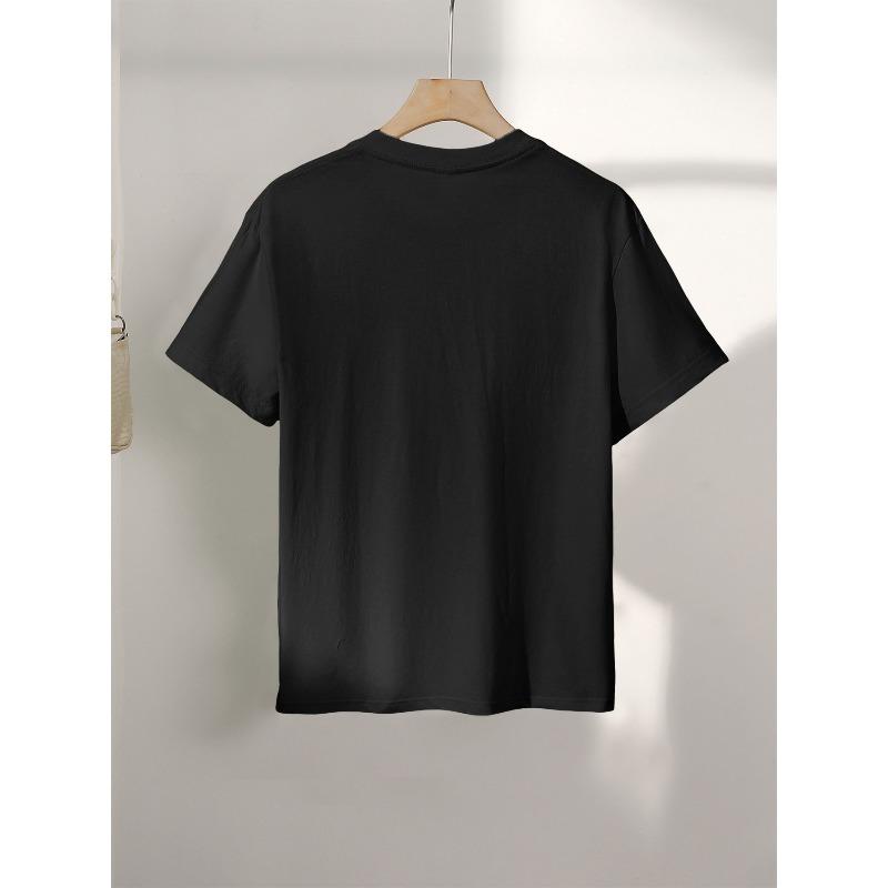 Top Casual Estivo da Donna, Stile Semplice Stampa Floreale Manica Corta Girocollo T-shirt Pura, LangK