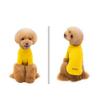 Chemise Coton Animal de Compagnie Couleur Unie Jaune Taille S Vêtements Chien Mode Confortable Loisir Extérieur Pyjama Chien Animal de Compagnie Chemise Décontractée Animal