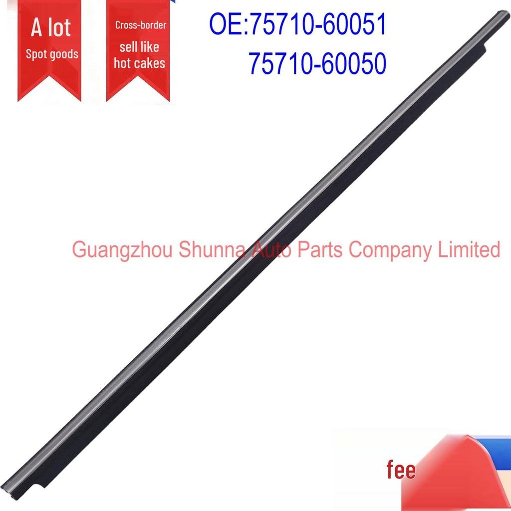 Compatible Weatherstrip for Toyota Land Cruiser 100 - Right Front Door Glass, Part 75710-60051/60050